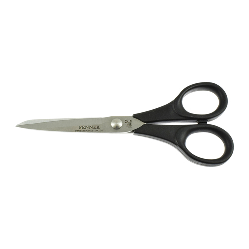 Stainless Steel Tailor's Scissors 15.2 cm (6"), Plastic Handles - Made in Italy (FENNEK)