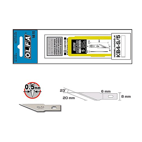 KB4-S/5 Olfa | Precision Blades for Professional Art Knife (5 pcs)