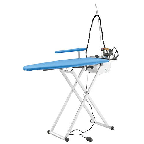 PROMETEO |  Foldable, Aspirating, Heated Ironing Table with 2.1L Boiler and Iron, 110V (BATTISTELLA)