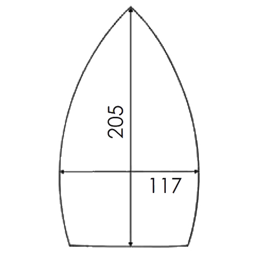 Reinforced PTFE Soleplate for Iron TULIPANO; JOLLY; MACPI 073; PONY JUNIOR 2