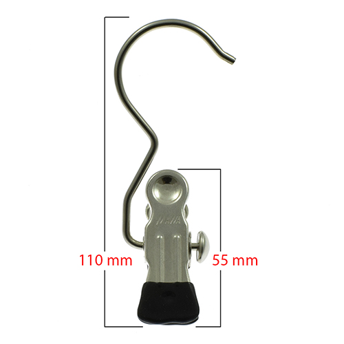 Pattern Hook with Black Rubber-Coated Clamp