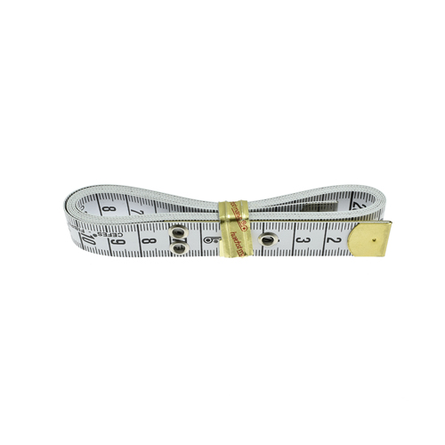 Tape Measure cm/cm, 15mm x 150cm (60") - Fiberglass - with Reinforced Metal End (10 cm) # 65107