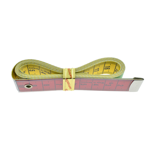 Tape Measure cm/cm, 18mm x 150cm (60") with Reinforced Plastic End (10 cm) # 59107