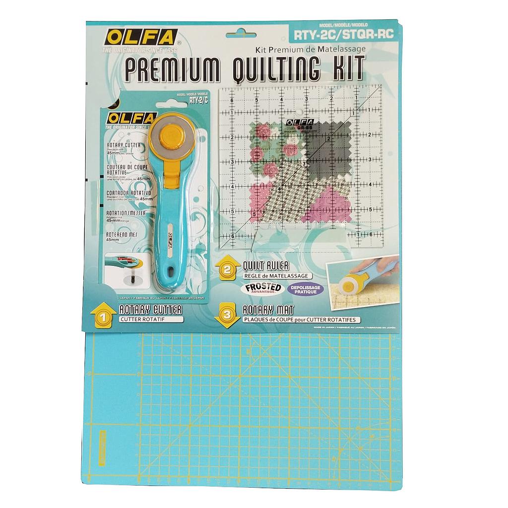 RTY-2C/STQR-RC (OLFA) | Premium Quilt Making Kit - Aqua Version