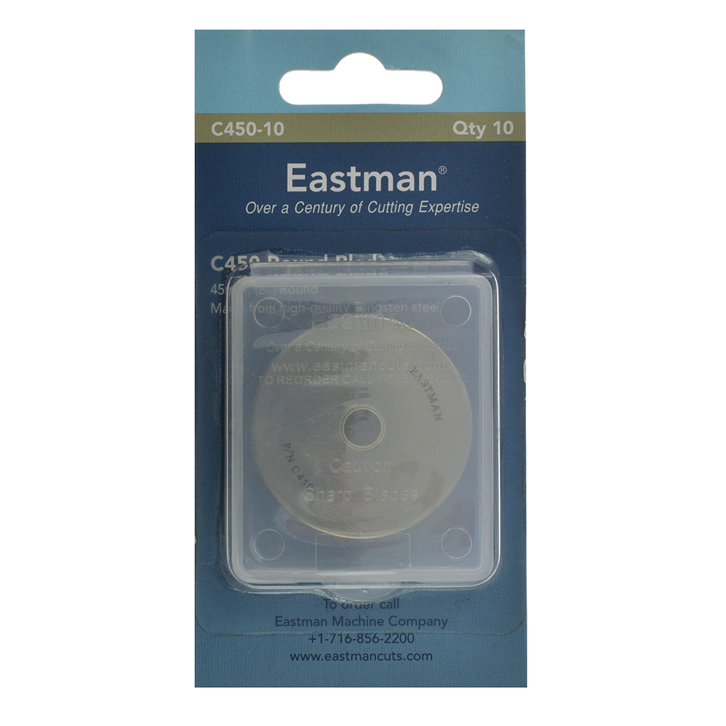 45mm (2.0”) Round Knife - Tungsten steel, 10 pack - Eastman # C450-10 (Genuine)