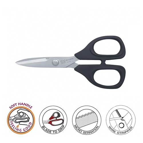 N5150MPW KAI | 6" (150mm) Multi-Purpose Scissors, Micro Serrated