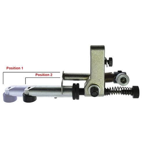 Guía Ajustable de 2 Posiciones con Rodillo de 14 mm, Adecuada para las Guías NS/128 y NS/130-00 DURKOPP, PFAFF # 6765 (Made in Italy)