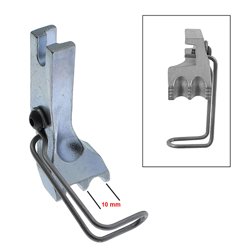 Outer Presser Foot 10mm Double Grooved ADLER 69, 267 # 1032/01 (Made in Italy)