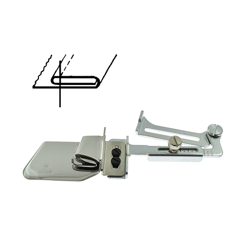 [25010/100L] 25010 L (F72 PI L) | Double Upturn Hemmer (Light Material) with Swing Guide - Made in Italy