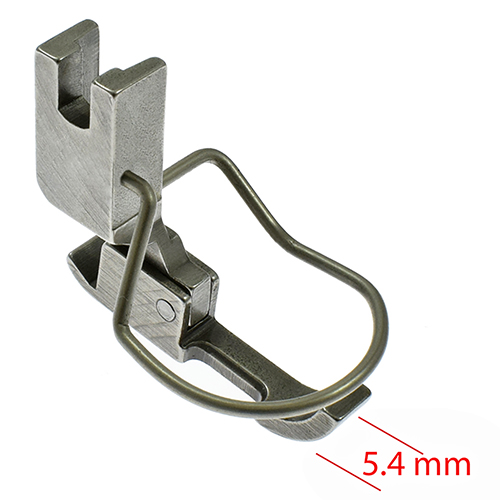 [11033] Needle Feed Zipper Foot 5.4mm, Needle on the Left with Finger Guard PFAFF 461, DURKOPP 272 # P36LN-NF (0272 006858) (Made in Italy)
