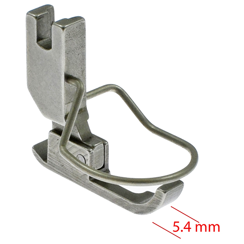 [11034] Needle Feed Zipper Foot 5.4mm, Needle on the Right with Finger Guard PFAFF 461, DURKOPP 272 # P36N-NF (0272 006854) (Made in Italy)