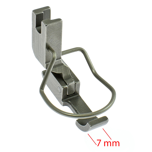 [11035] Needle Feed Zipper Foot 7 mm, Needle on the Left with Finger Guard PFAFF 461, DURKOPP 272 # P36L-NF (0272 006858) (Made in Italy)