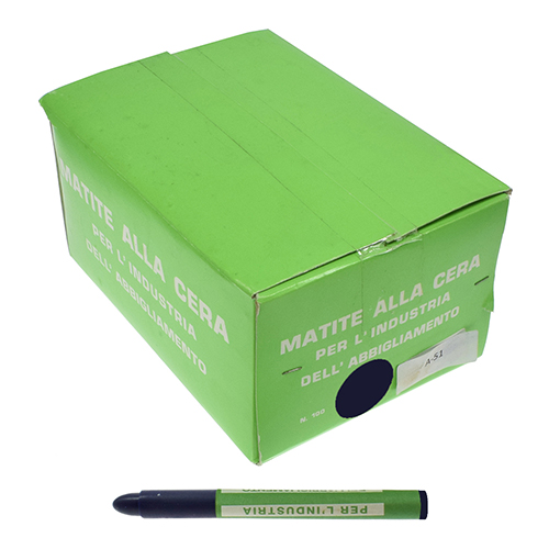 [B145/4] Lápiz de Cera Azul para Sastre # A/51 (100 Uds./Caja) - Made in Italy