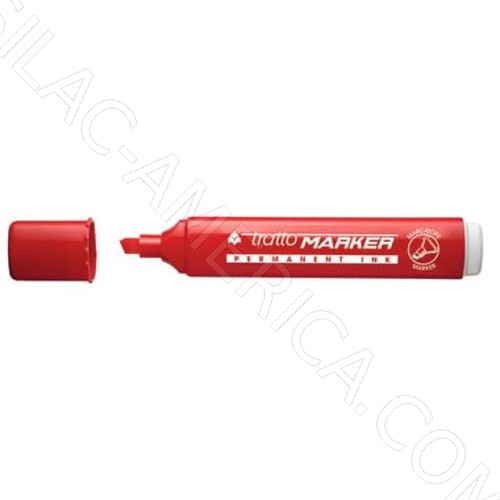 [B153/S-2] TRATTO MARKER INDELEBILE - ROSSO - PUNTA SCALPELLO