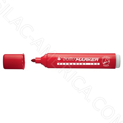 [B153/T-2] TRATTO MARKER INDELEBILE - ROSSO - PUNTA TONDA