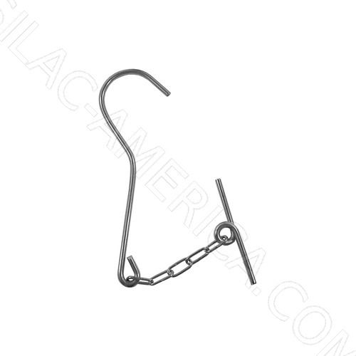 [B37] Pattern Hook With Chain (Made in Italy)
