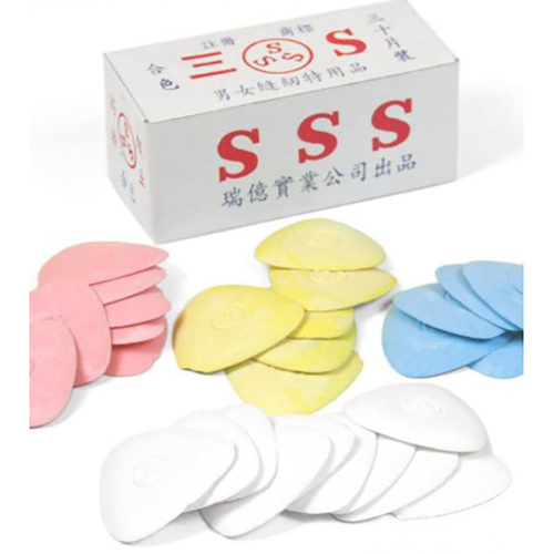 [B1481] SSS Tailor's Marking Chalk, Assorted Colors (30 pcs) # 3S-MIX (Made in Taiwan)