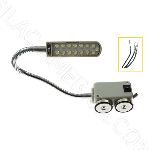 [251/15] 15 LED Light Sewing Machine Lamp 12 Volts, magnetic holder - New Brain