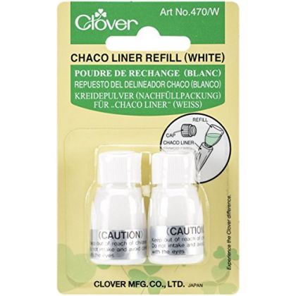 [B322/1] Chaco Liner Refill - WHITE - 2.8 gr (2 Pcs) Clover # 470/W