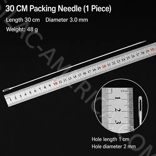 B820 | Straight Mattress Needle Ø 3 mm Silver (1 Pc)