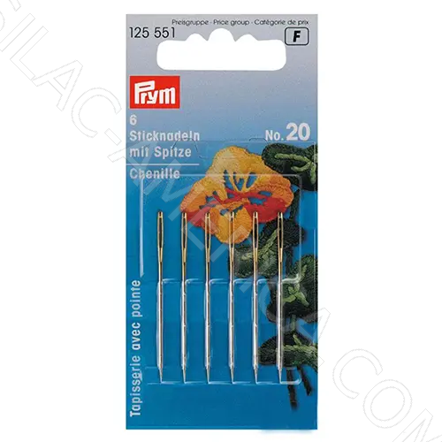 Chenille Embroidery Needles with Sharp Point - Prym