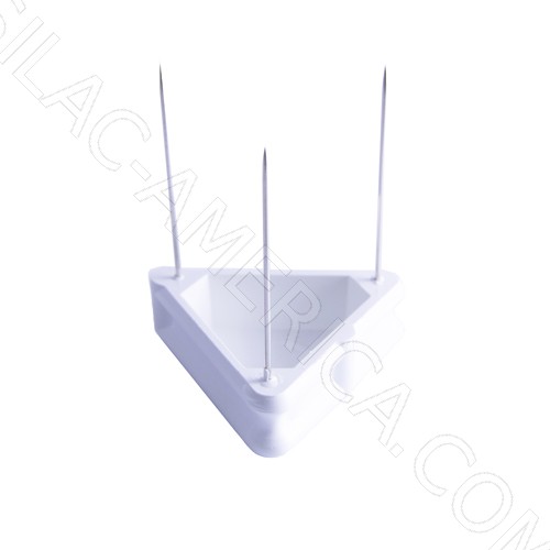 [B87] SPILLONE BASE TRIANGOLARE 3 AGHI MM.40 DIAM.0,9