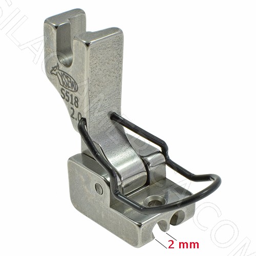 Invisible Hinged Zipper Foot, 2mm with Finger Guard # S518-2mm-G (YS)