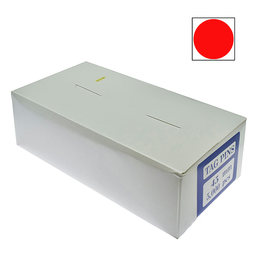 [B55/45-ROSSO] 45 mm Red Tag Pins for Standard Tagging Gun (Box 5000 Pcs)