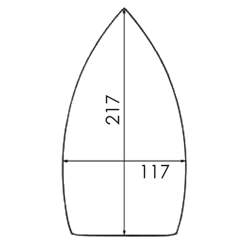 [B287/19] Suela de PTFE Reforzada para Plancha Comel 721, Star, Cieffe (Grande)