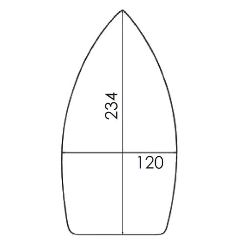 [B287/39] Reinforced PTFE Soleplate for Iron MAXI LEMM