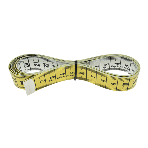 [B84] Tape Measure cm/cm, 18 mm x 150 cm (60") - Yellow/White - Polyfibre # 39102