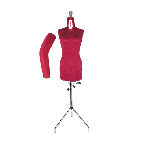 [A60/R+B] Maniquí Ajustable con Brazo y Trípode - Mujer - Tallas: 42 a 54 - ROJO - Made In Italy 