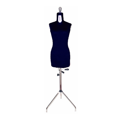 [A60/N] Adjustable Dummy with Tripod - Woman - Sizes: 42 to 54 - BLACK - Made In Italy