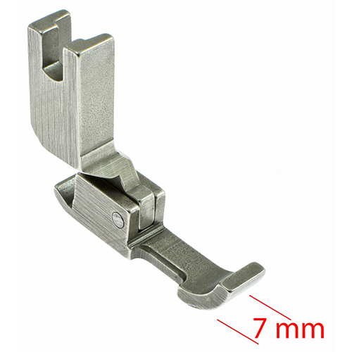 [1689] Needle Feed Zipper Foot 7 mm, Needle on the Left PFAFF 461, DURKOPP 272 # P36L-NF (0272 006858) (Made in Italy)