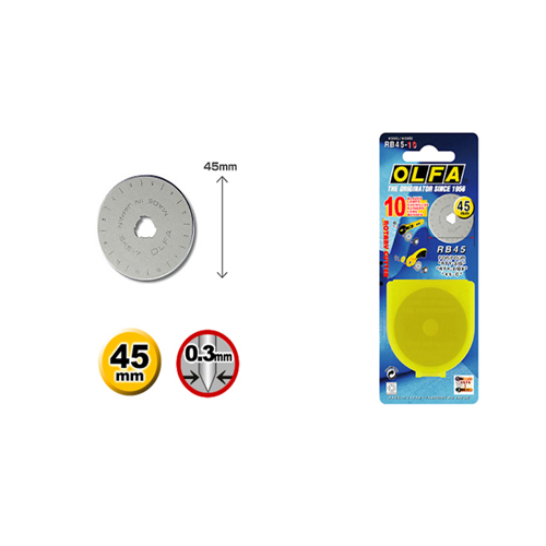 [B806/10] Cuchillas Ø 45 mm (10 Pzs) # RB45 (OLFA)