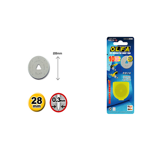 [B802/10] Blades Ø 28 mm (10 Pcs) # RB28 (OLFA)