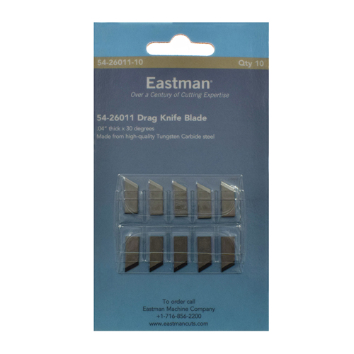 [EA:54-26011-10] 0,04” thick x 30 degree drag knife - Tungsten carbide steel, 10 pack - Eastman