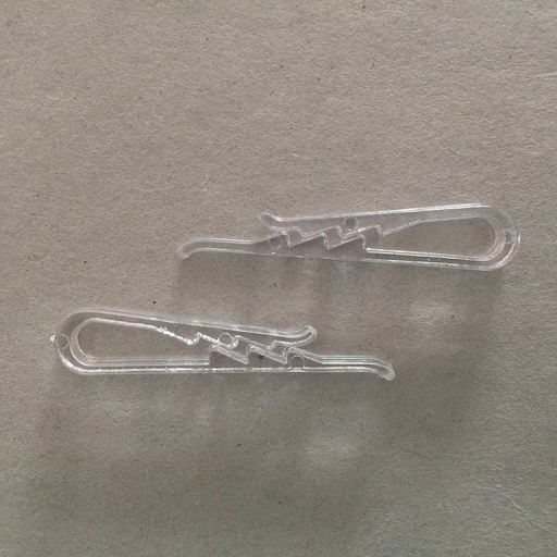 [19026] Transparent Clip for Shirts, 35 mm Long, 10,000 Pcs