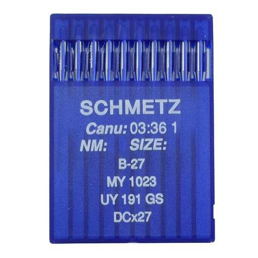 [X03:36.1/100] B-27 | Agujas Schmetz MY 1023 - UY 191 GS - DCx27 | CANU 03:36 1