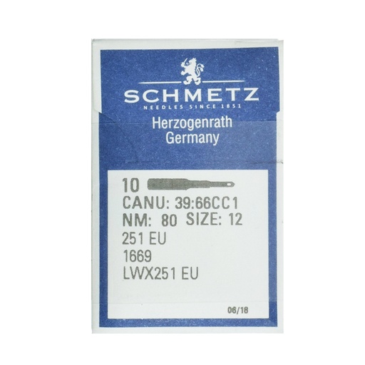 [X39:66CC1/100] 251 EU | Agujas Schmetz 1669 - LWX251 EU | CANU 39:66CC1