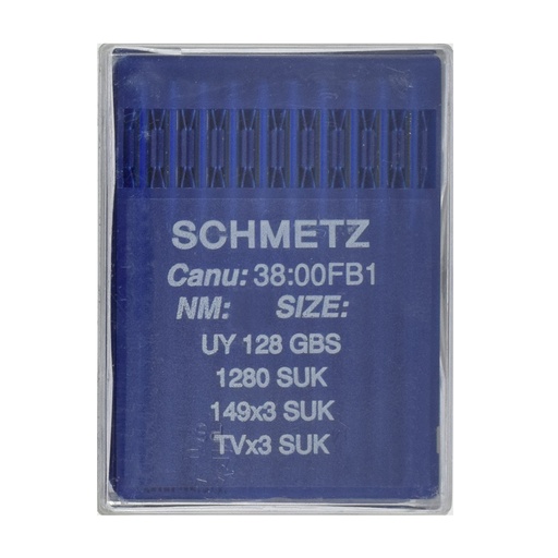 [X38:00FB1/100] UY 128 GBS | Agujas Schmetz UY 128 GS SUK - 1280 SUK | CANU 38:00FB 1
