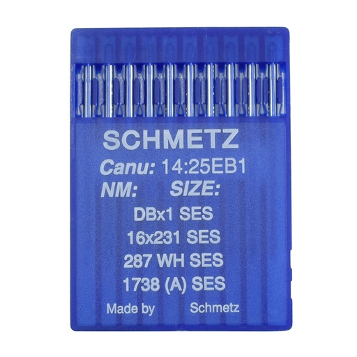 [X14:25EB1/100] DBx1 SES | Agujas SCHMETZ - 287WH SES - 1738 (A) SES | CANU: 14:25EB 1