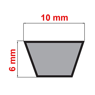 [5800/55] V-Belt 10x6x1400 mm # Z55