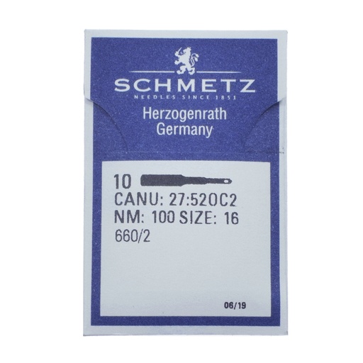 [X27:52OC2/100] 660/2 Sewing Needles Schmetz | CANU 27:52OC 2