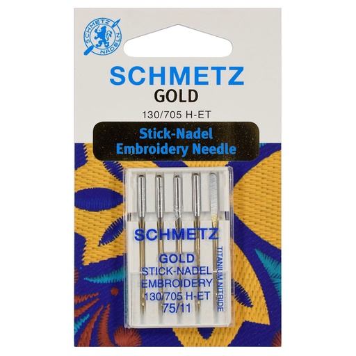 [X22:70EB9/75-B5] Schmetz Needle 130/705 H-ET GOLD (5 Pcs)