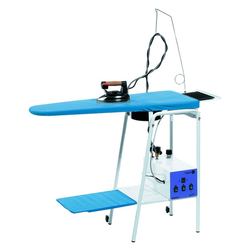 [7.00.04.001] TECNOVAPOR | Heated, Vacuum and Blowing Foldable Ironing Board with 2,4 L Boiler and Iron (Battistella)