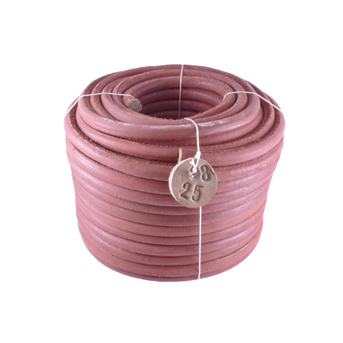 [165/8] Leather Belt Ø 8mm for Sewing Machine (Roll 25m) - Made in Italy