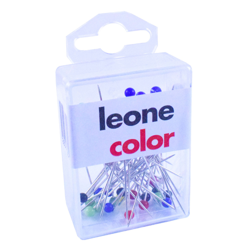 [B18] Glass-Head Pin 50mm - Ø 0.8mm (Nickel-Plated Steel) for Ironing Presses - Made in Italy (50 pcs)