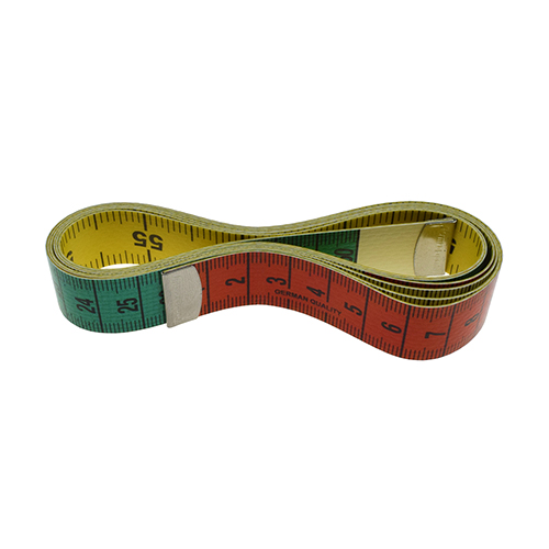 [B72/1] Tape Measure cm/cm, 19mm x 150cm (60") - Polyfibre, Color Decimetre Divisions
