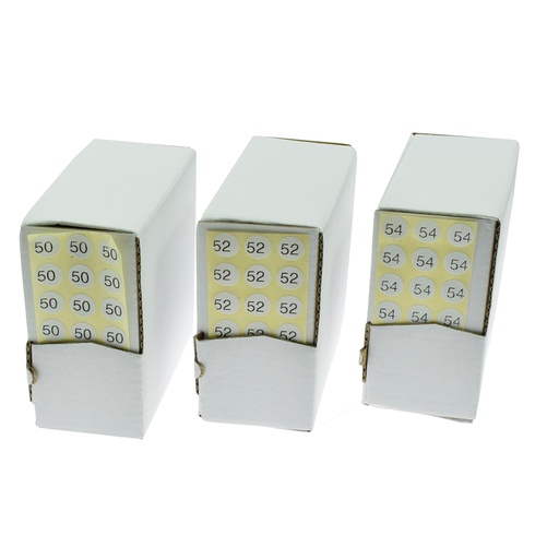 [B897/34] B897 | Adhesive Labels with Number Sizes - Ø 1 cm (5000 Pcs)